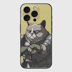 Чехол для iPhone 16 Pro Max силиконовый с защитой камеры Кот