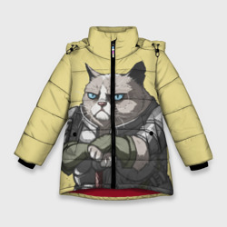 Зимняя куртка для девочек 3D Кот