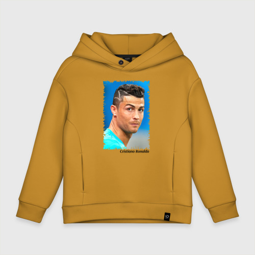 Детское худи Oversize хлопок Cristiano Ronaldo, цвет горчичный