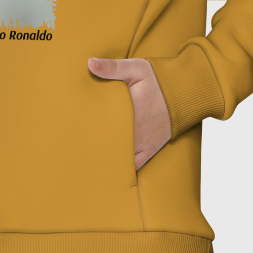 Детское худи Oversize хлопок Cristiano Ronaldo, цвет горчичный - фото 8