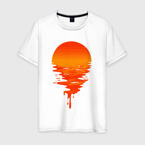 Мужская футболка хлопок Sunset, цвет белый