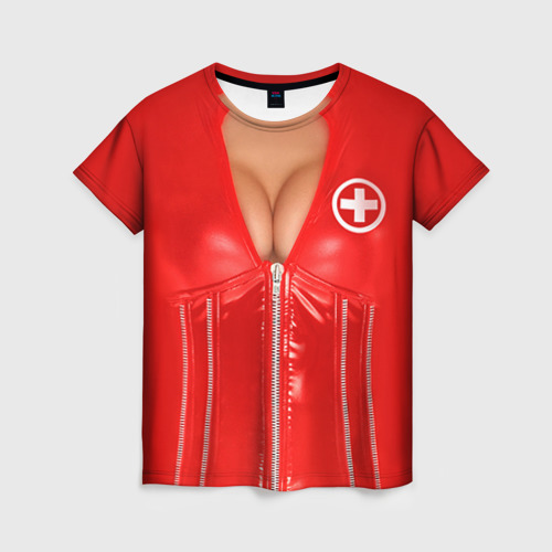 Женская футболка 3D Костюм медсестры, цвет 3D печать