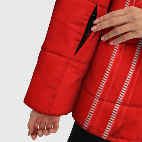 Женская зимняя куртка Oversize Костюм медсестры, цвет светло-серый - фото 6