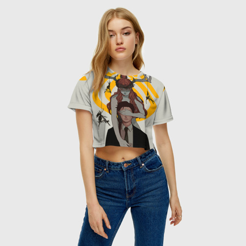 Женская футболка Crop-top 3D Настоящий детектив - фото 4