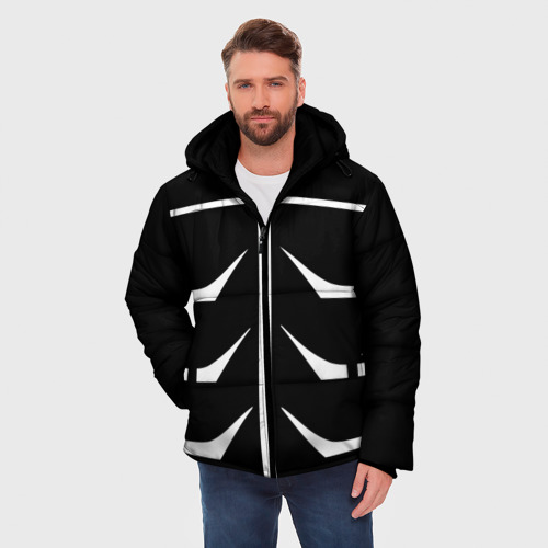 Мужская зимняя куртка 3D Токийский гуль, цвет светло-серый - фото 3