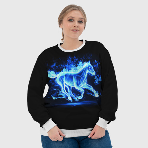 Женский свитшот 3D Ледяной конь - фото 6
