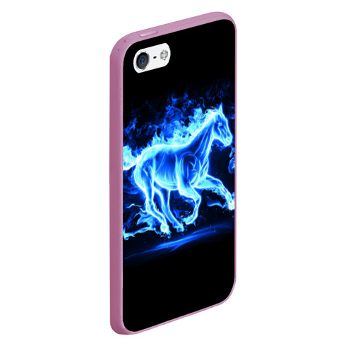 Чехол для iPhone 5/5S матовый Ледяной конь, цвет розовый - фото 3