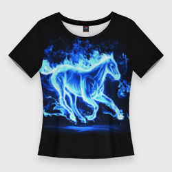Женская футболка 3D Slim Ледяной конь