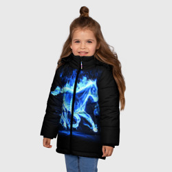 Зимняя куртка для девочек 3D Ледяной конь - фото 2