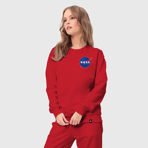 Женский костюм хлопок NASA, цвет красный - фото 5