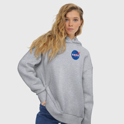 Женское худи Oversize хлопок NASA - фото 2
