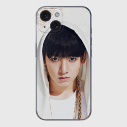 Чехол для iPhone 15 силиконовый с защитой камеры Jeon Jung Kook