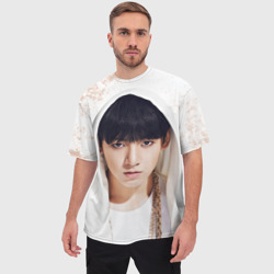 Мужская футболка oversize 3D Jeon Jung Kook - фото 2