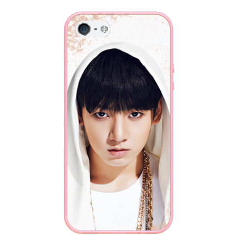 Чехол для iPhone 5/5S матовый Jeon Jung Kook, цвет баблгам