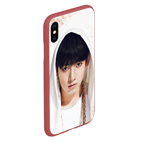 Чехол для iPhone XS Max матовый Jeon Jung Kook, цвет красный - фото 3