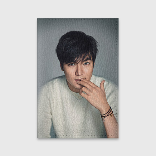 Обложка для паспорта матовая кожа Lee Min Ho, цвет черный