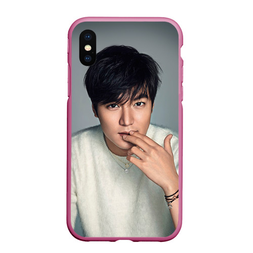 Чехол для iPhone XS Max матовый Lee Min Ho, цвет малиновый