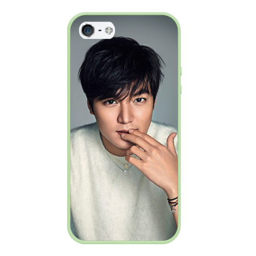 Чехол для iPhone 5/5S матовый Lee Min Ho, цвет салатовый