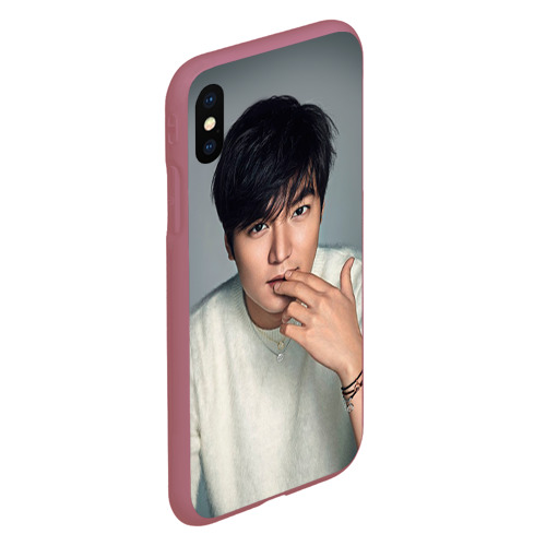 Чехол для iPhone XS Max матовый Lee Min Ho, цвет малиновый - фото 3