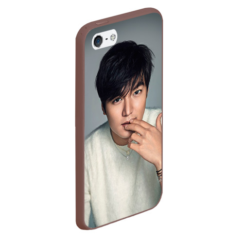 Чехол для iPhone 5/5S матовый Lee Min Ho, цвет коричневый - фото 3