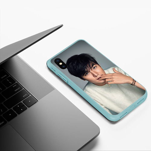 Чехол для iPhone XS Max матовый Lee Min Ho, цвет мятный - фото 5