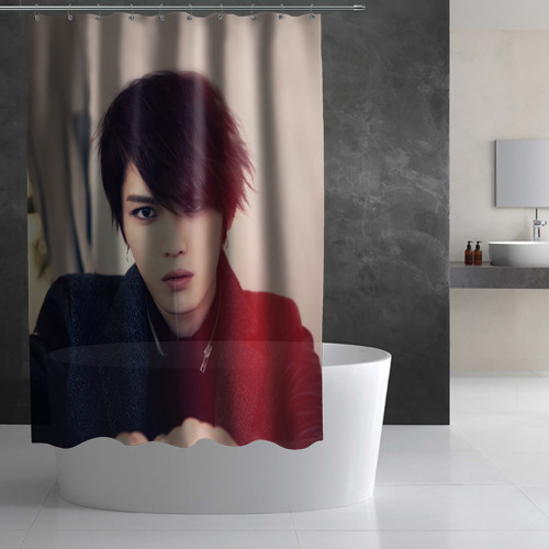 Штора 3D для ванной Kim JaeJoong - фото 2