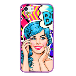 Чехол для iPhone 5/5S матовый Pop art