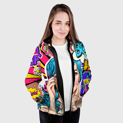 Женская куртка 3D Pop art, цвет черный - фото 4