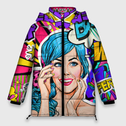 Женская зимняя куртка Oversize Pop art