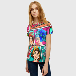 Женская футболка 3D Пинап POP art - фото 2