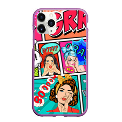 Чехол для iPhone 11 Pro Max матовый Пинап POP art