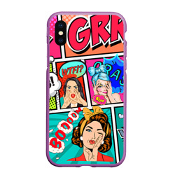 Чехол для iPhone XS Max матовый Пинап POP art