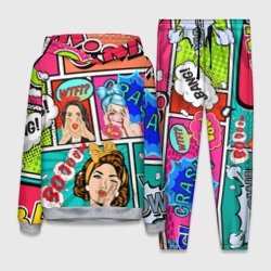 Женский костюм с толстовкой 3D Пинап POP art