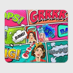 Прямоугольный коврик для мышки Пинап POP art