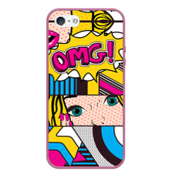 Чехол для iPhone 5/5S матовый POP art