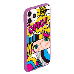 Чехол для iPhone 11 Pro Max матовый POP art - фото 2