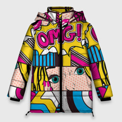 Женская зимняя куртка Oversize POP art