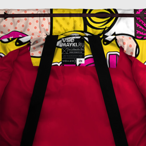 Женская зимняя куртка Oversize POP art, цвет красный - фото 7