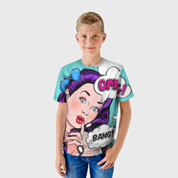 Детская футболка 3D Pop-art bang girl - фото 2