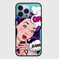 Чехол для iPhone 13 Pro Pop-art bang girl