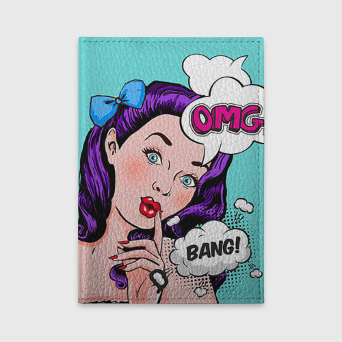 Обложка для автодокументов Pop-art bang girl