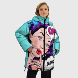 Женская зимняя куртка Oversize Pop-art bang girl - фото 2