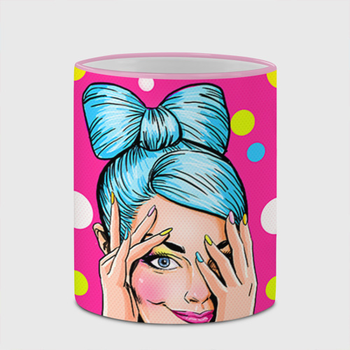 Кружка с полной запечаткой POP art, цвет Кант розовый - фото 4