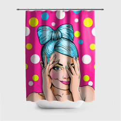 Штора 3D для ванной POP art