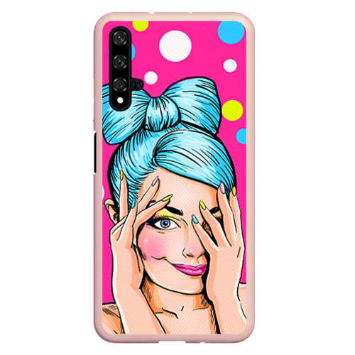 Чехол для Honor 20 POP art, цвет светло-розовый