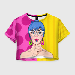 Женская футболка Crop-top 3D POP art