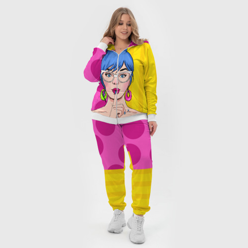 Женский костюм 3D с принтом POP ART, вид сбоку #3