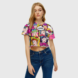 Женская футболка Crop-top 3D POP art - фото 2