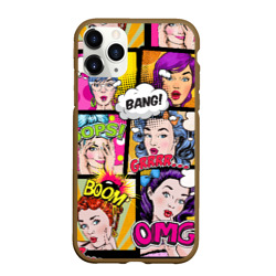 Чехол для iPhone 11 Pro Max матовый POP art