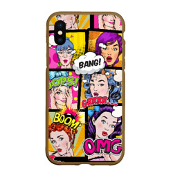 Чехол для iPhone XS Max матовый POP art